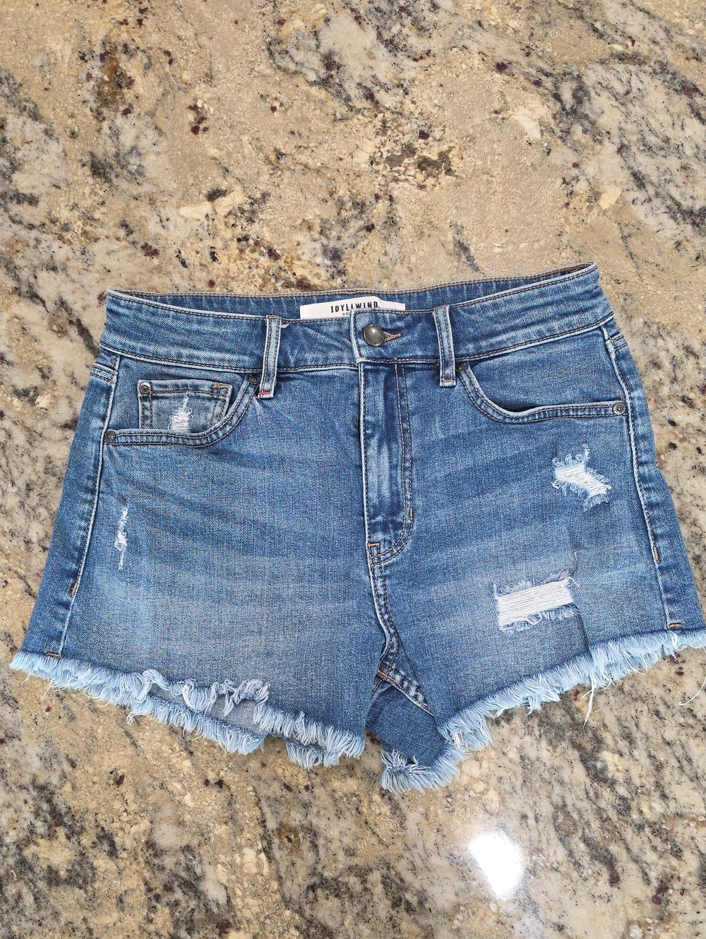 Idyllwind Ellie Light Blue Distressed Denim Cutoff Shorts By Miranda Lambert